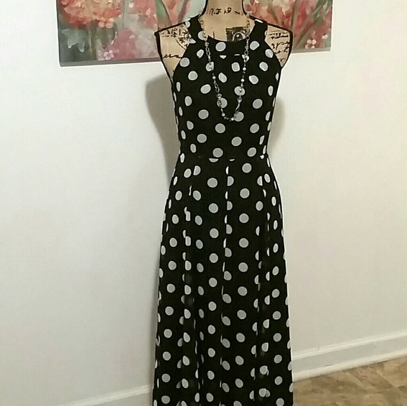 Tommy Hilfiger Dresses & Skirts - Tommy Hilfiger Polka Dots Midi Chiffon Dress